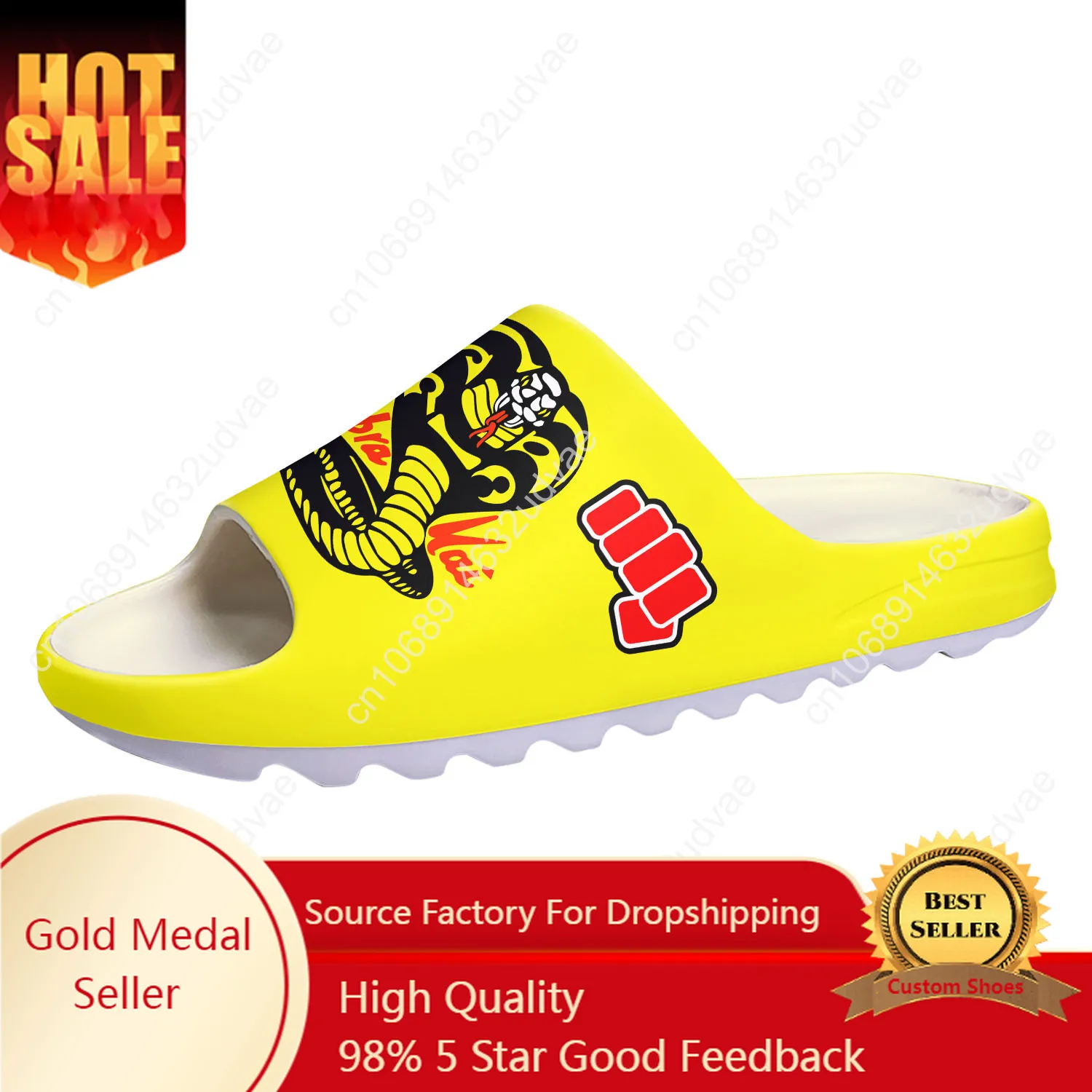 

Thai Venomous Snake Cobra Kai Soft Sole Sllipers Home Clogs Customized Step On Water Shoes Mens Womens Teenager Step in Sandals