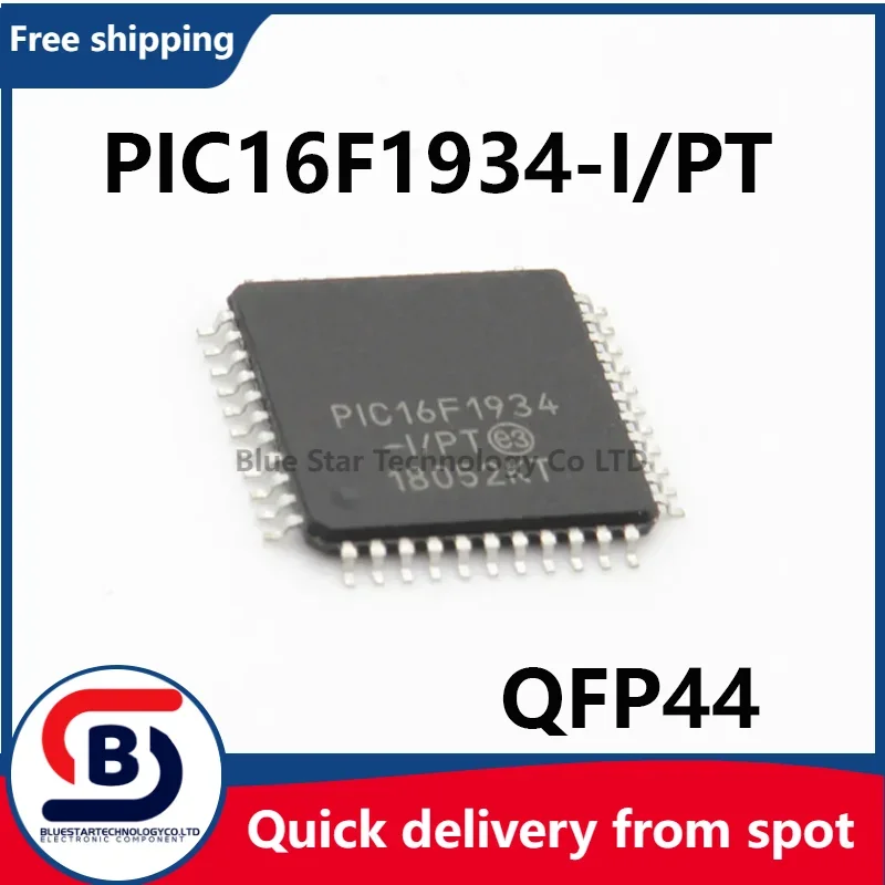شحن مجاني 5-20 قطعة/السلع PIC16F1934-I/PT PIC16F1934 16F1934 QFP44 التسليم السريع من البقعة