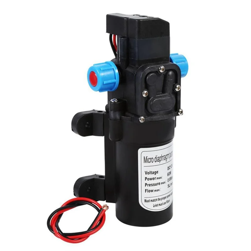 Abnm dc 12v 60w 120psi 5l/min bomba de água elétrica agrícola preta mini pulverizador de água de diafragma de alta pressão lavagem de carro