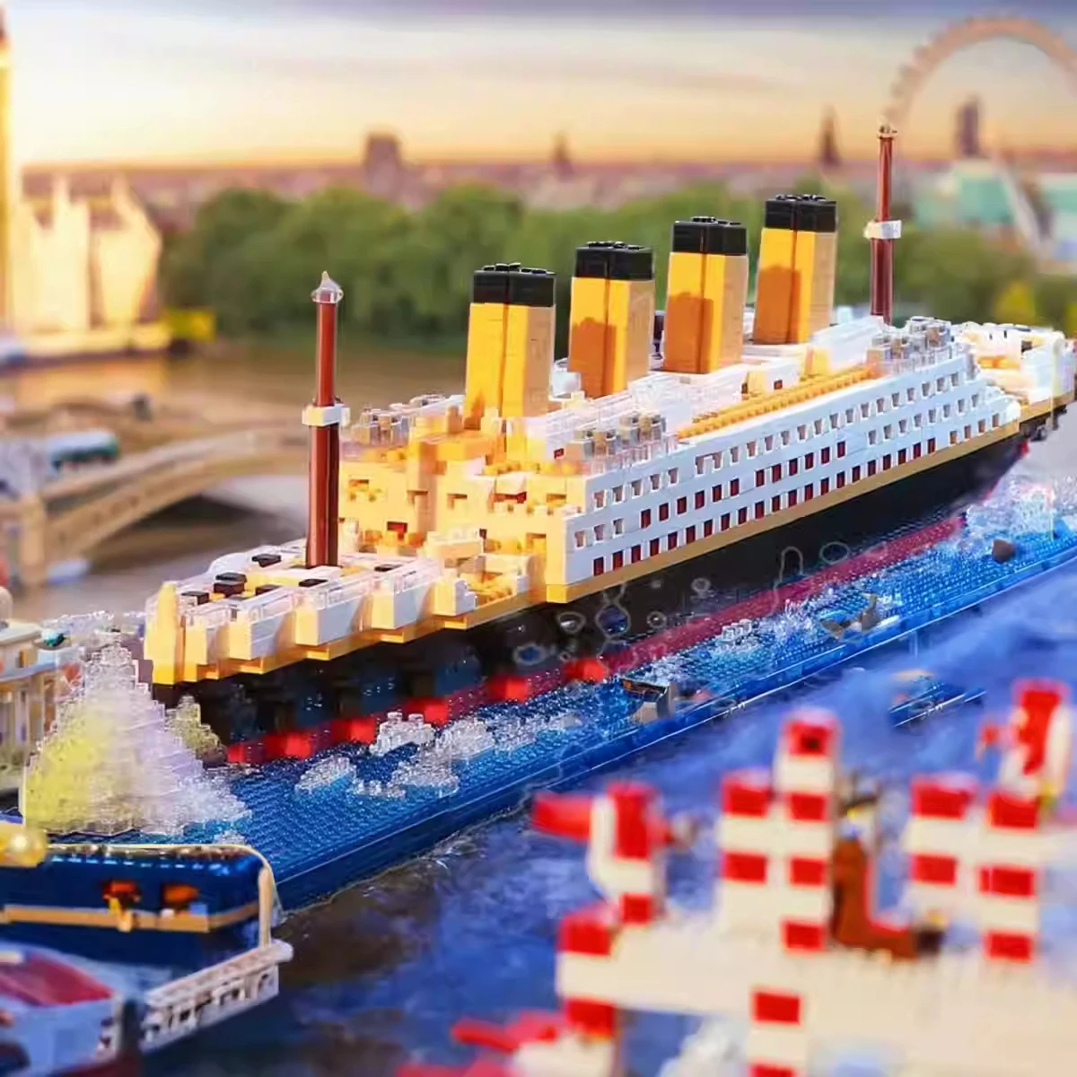 1559 pièces, ensemble de jouets en blocs de construction Titanic, difficile à assembler, modèle de navire à collectionner, parfait pour la décoration de la maison et du bureau