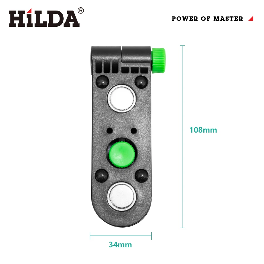 Imagem -03 - Hilda-mini Suporte de Parede Nível Laser Ajustável 180 ° para Rosca 14 Suporte Níveis Laser Suporte de Parede Ímã Forte