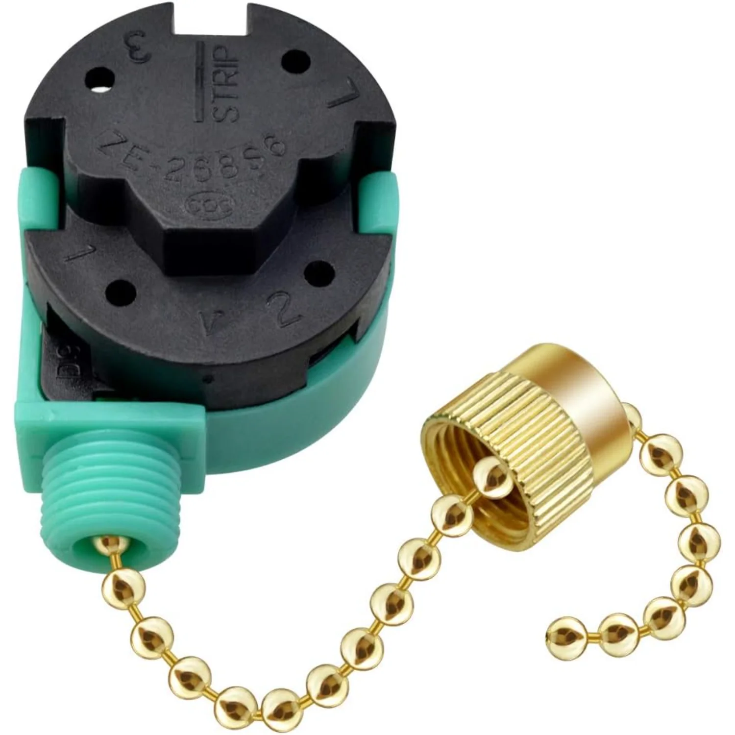 Pack Ceiling Fan Switch  Speed 4 Wire Zing Ear ZE-268S6 Fan Pull Chain Switch Replacement Speed Control Switch for Ceiling Fan L