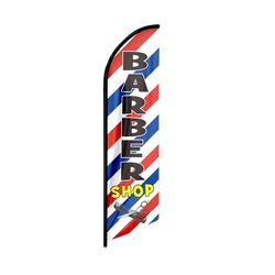 Hot Barber Shop Flag - Barber & Beauty -Salon Advertising Feather Flags Hair Beauty
