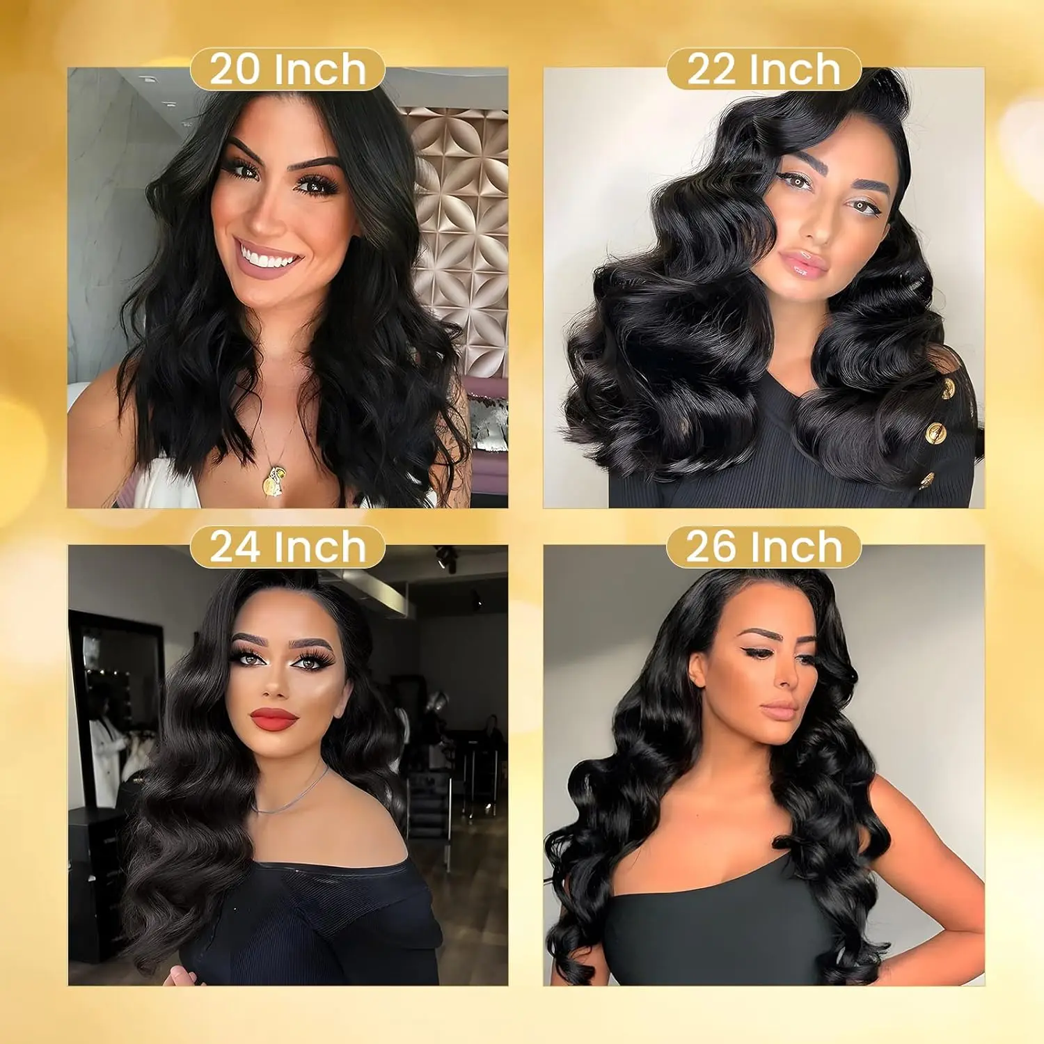 Yijimei 100% menschliches Haar, 250% Dichte leimlose HD transparente Spitze Front Perücken (16-32 Zoll) 13x4 Body Wave Lace Front Perücken