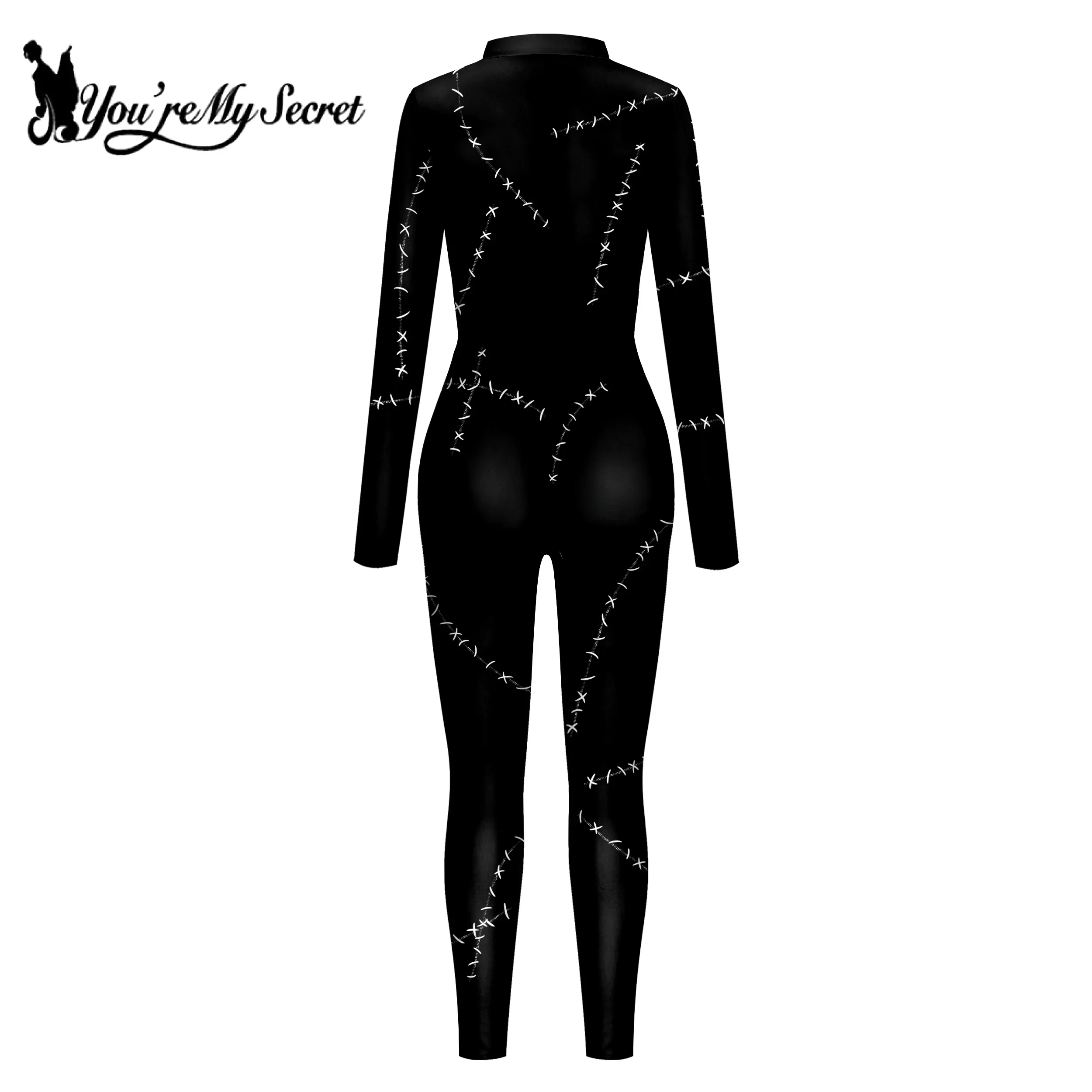 [أنت سريتي] بدلة قفز نسائية مثيرة على الطراز القوطي الداكن Steampunk زي الهالوين مجموعة لعب الأدوار المرنة