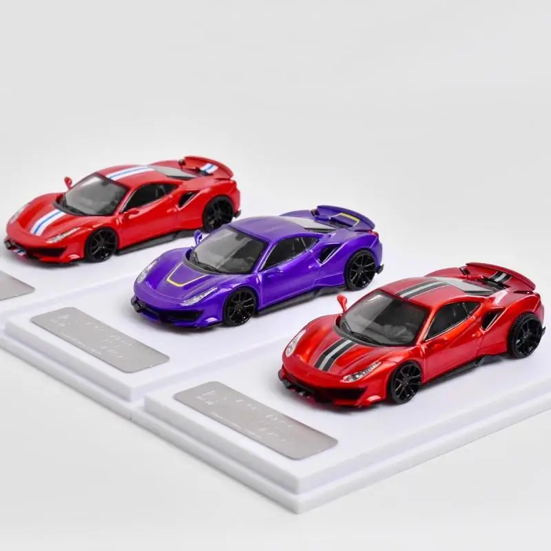 DCM Novitec 488 Pista 1/64 Alloy car model miniature collection pieces limited to a wide range