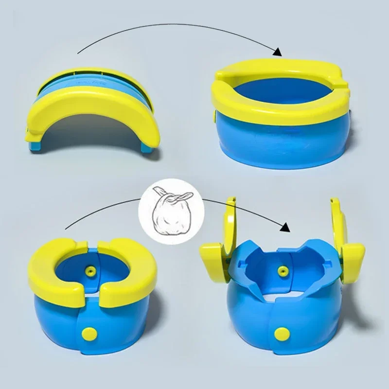 Assento Sanitário Potty Dobrável para Crianças, Assento de Treinamento, Fácil de Limpar, Portátil, Presente de Aniversário, Viagem, Meninos e Meninas