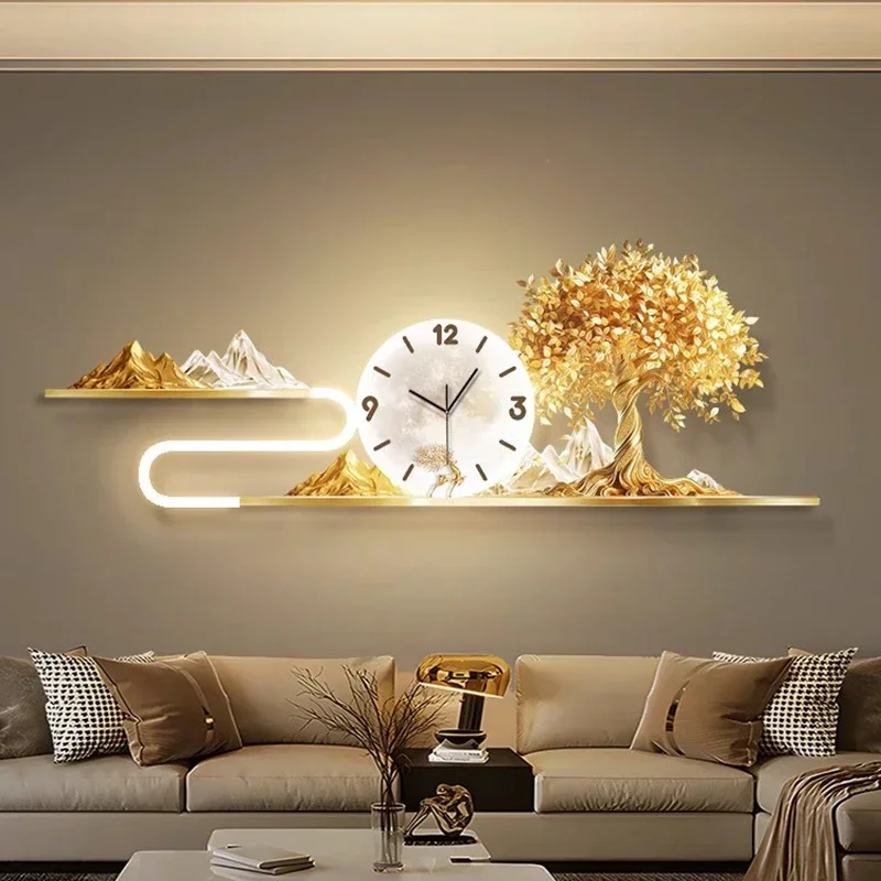 Digital Luxury Wall Clocks Art Mural Led Restaurant Modern Aesthetic Wall Watch Fashion Reloj De Pared Living Room Decoration