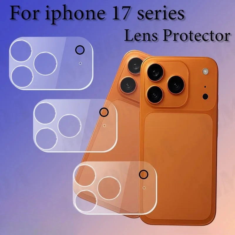 9H HD Transparent Camera Protector for IPhone 17 Pro Max 17 Pro 17 Air 3D Clear Scratch Resistant Lens Tempered Glass Film