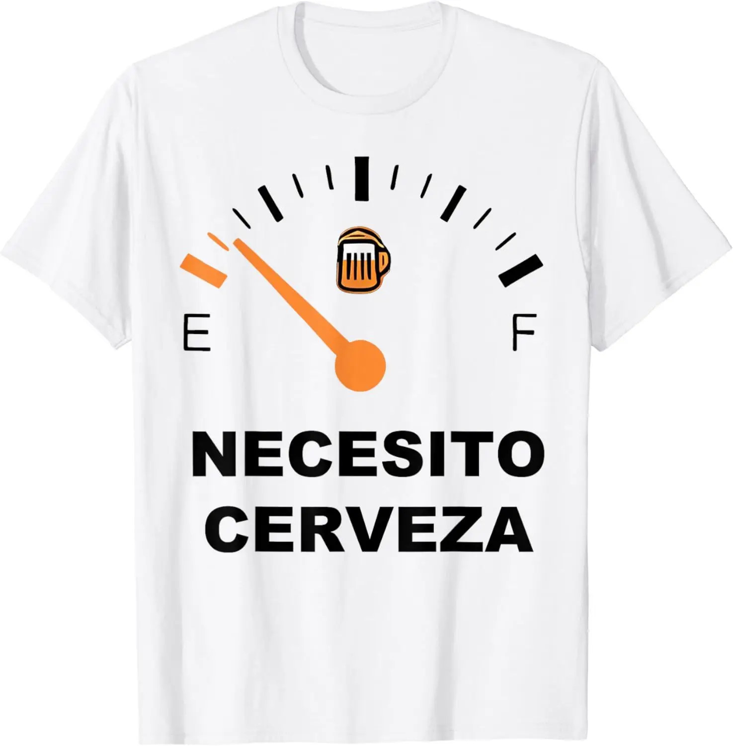 NECESITO Cerveza Funny Alcohol Beer Drinking Spanish Short-Sleeve Unisex T-Shirt Graphic T Shirts Men Clothing Streetwear