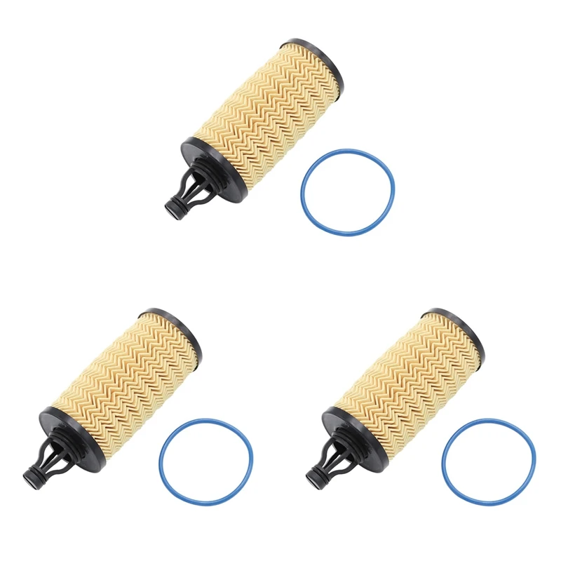 3X Oil Filter With Rubber O-Ring For Maserati Ghibli Quattroporte Levante 3.0L 311401 298939