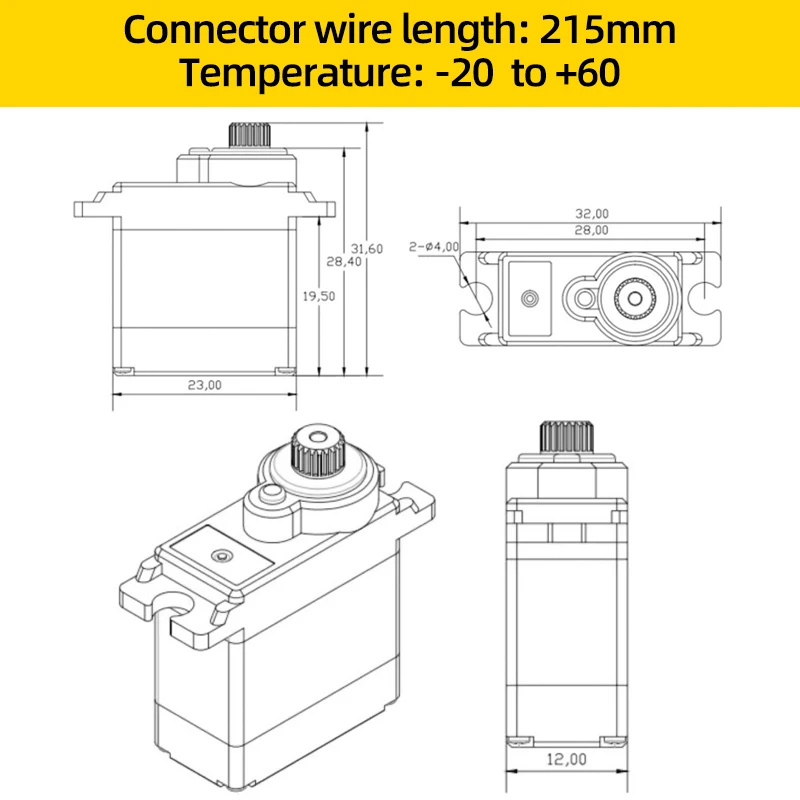 Corona DS939MG Digital Servo Metal Gear DS-939MG Micro Servo 2.5kg/0.14sec/12.5g Para RC FPV Avião Robô Carro Barco