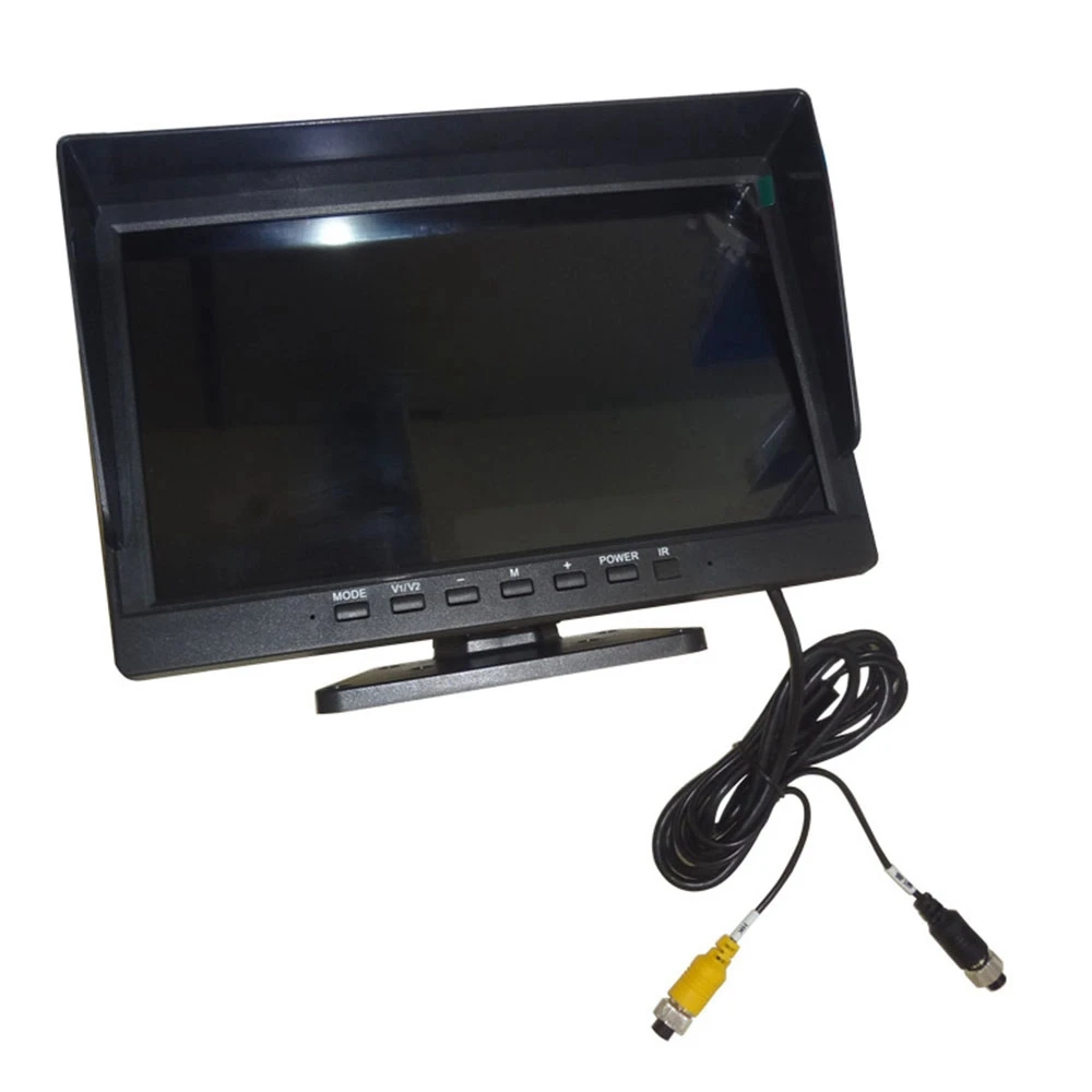 

1024X600 IPS 1080P Car Monitor LCD HD Digital Screen Monitoring 2 Way Video Input for Reverse Rear View Camera DVD VCD