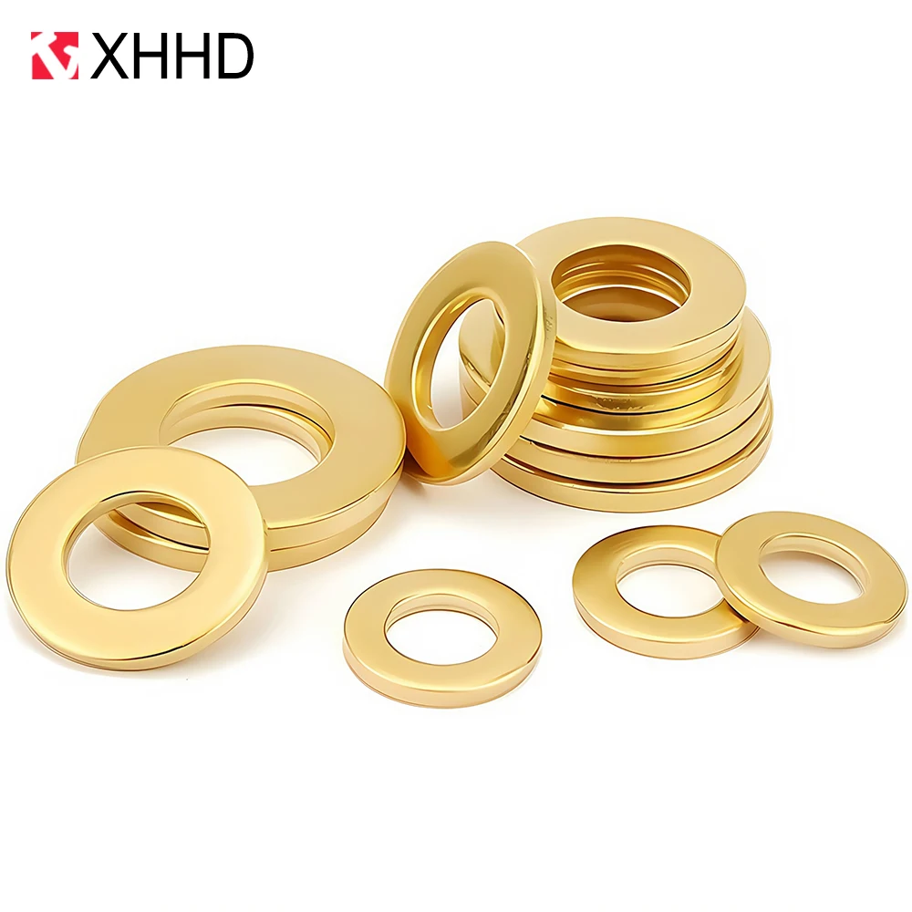 Rondelle plate en laiton massif M2 M2.5 M3 M4 M5 M6 M8 M10 M12 M14 M16 M18 M20 M22 M24 M27 M30, joint plat en cuivre, anneau de cale
