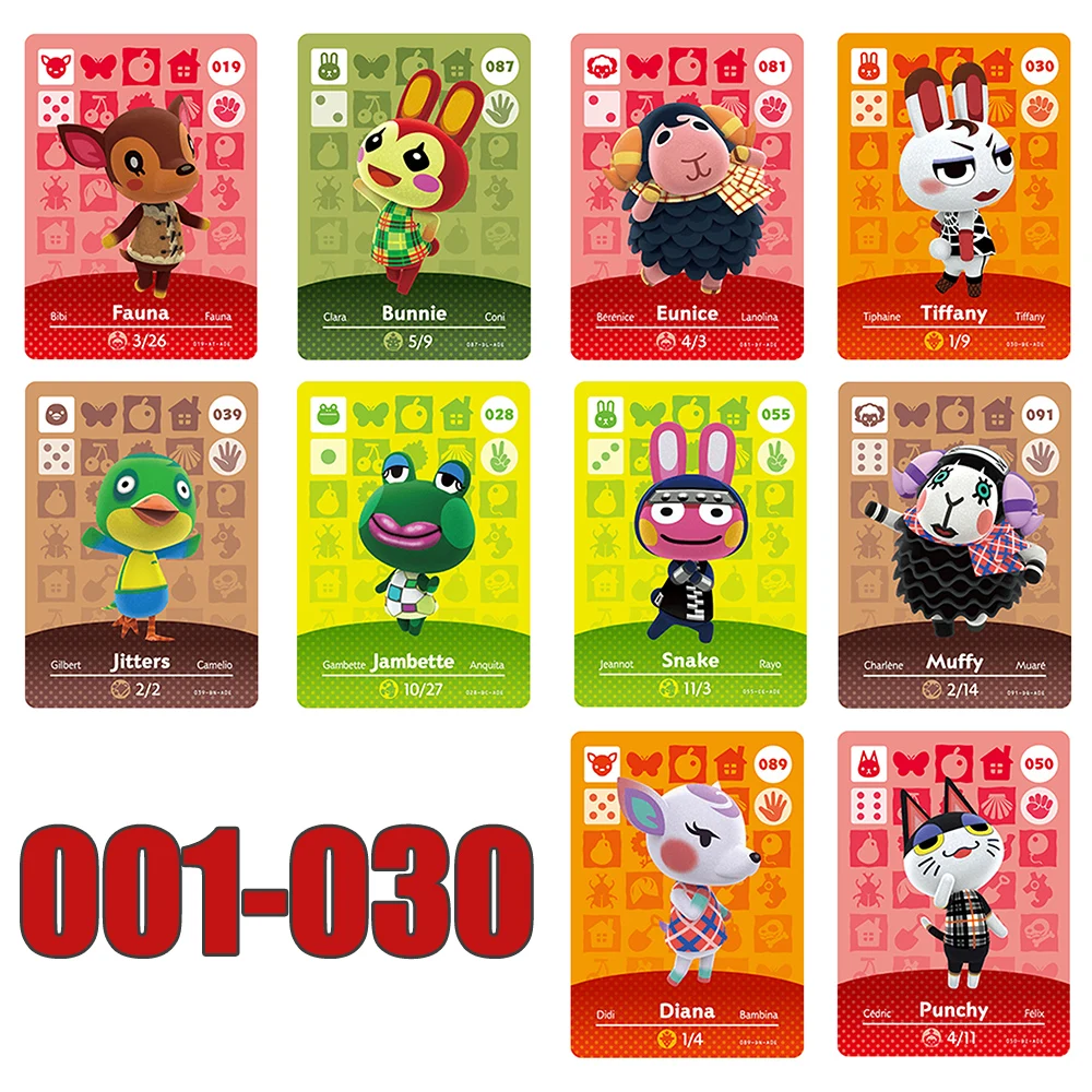 

Новая карточная игра от 001 до 030, высококачественные карты NFC, карточные бирки для NS Switch Wii U Set