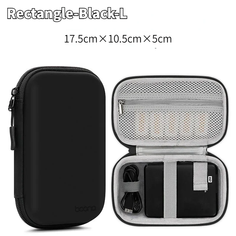 NONE Tragbare Mini Hard Shell Digital Gadgets Lagerung Tasche Künstliche Leder Kopfhörer Ladegerät Fall Datenkabel U Disk Organizer 6