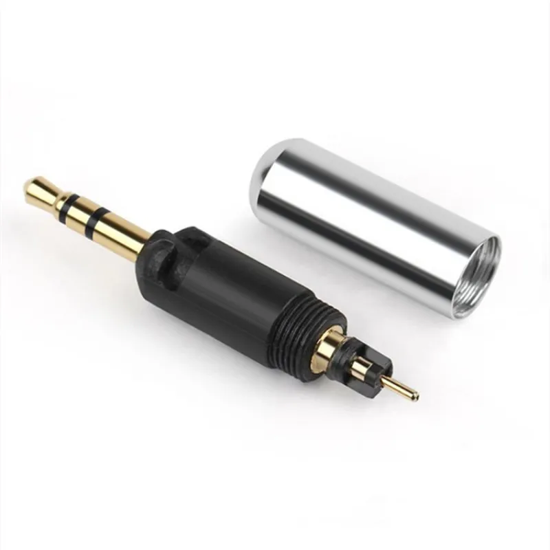 Jack hd 2.5mm plugue de fone de ouvido para hd558 hd518 hd598 alta fidelidade fone de ouvido conector de fio de solda 2.5 plugues de reparo estéreo adaptador de áudio