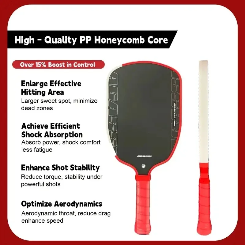 交換用ピクルボールラケット 第4世代 クラフト アガシ PRO T700 カーボンファイバー プロフェッショナル イベントグレード ピクルボールラケット