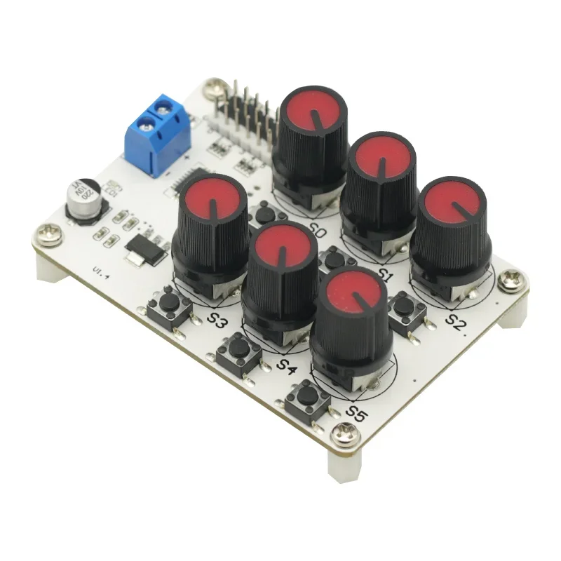 1 pz 6 canali Servo Tester digitale 6ch manopola rotante Servo Driver scheda Controller con scheda modulo di protezione sovracorrente nuovo