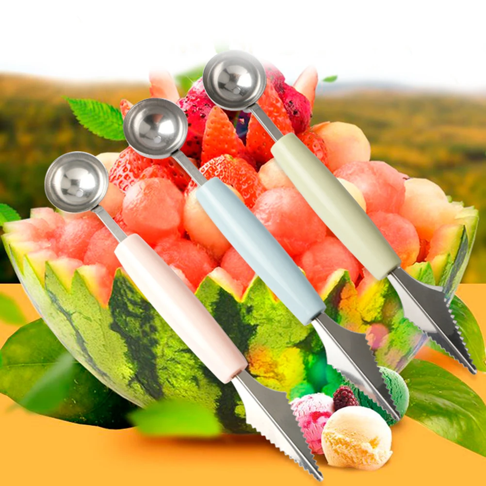 

Watermelon Scoop Shapes Melons Fruit Carver Scooper Spoon Stainless Steel