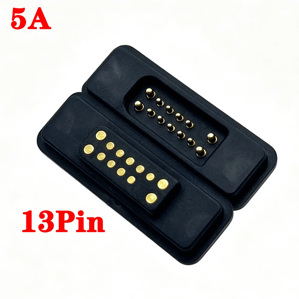 1Pair 5A DC Magnetic Pogo Pin Connector 12 13 14 15 16 17 18 19 20Pin Pitch 2.54MM Spring 36V Pogopin Male Female Contact Strip