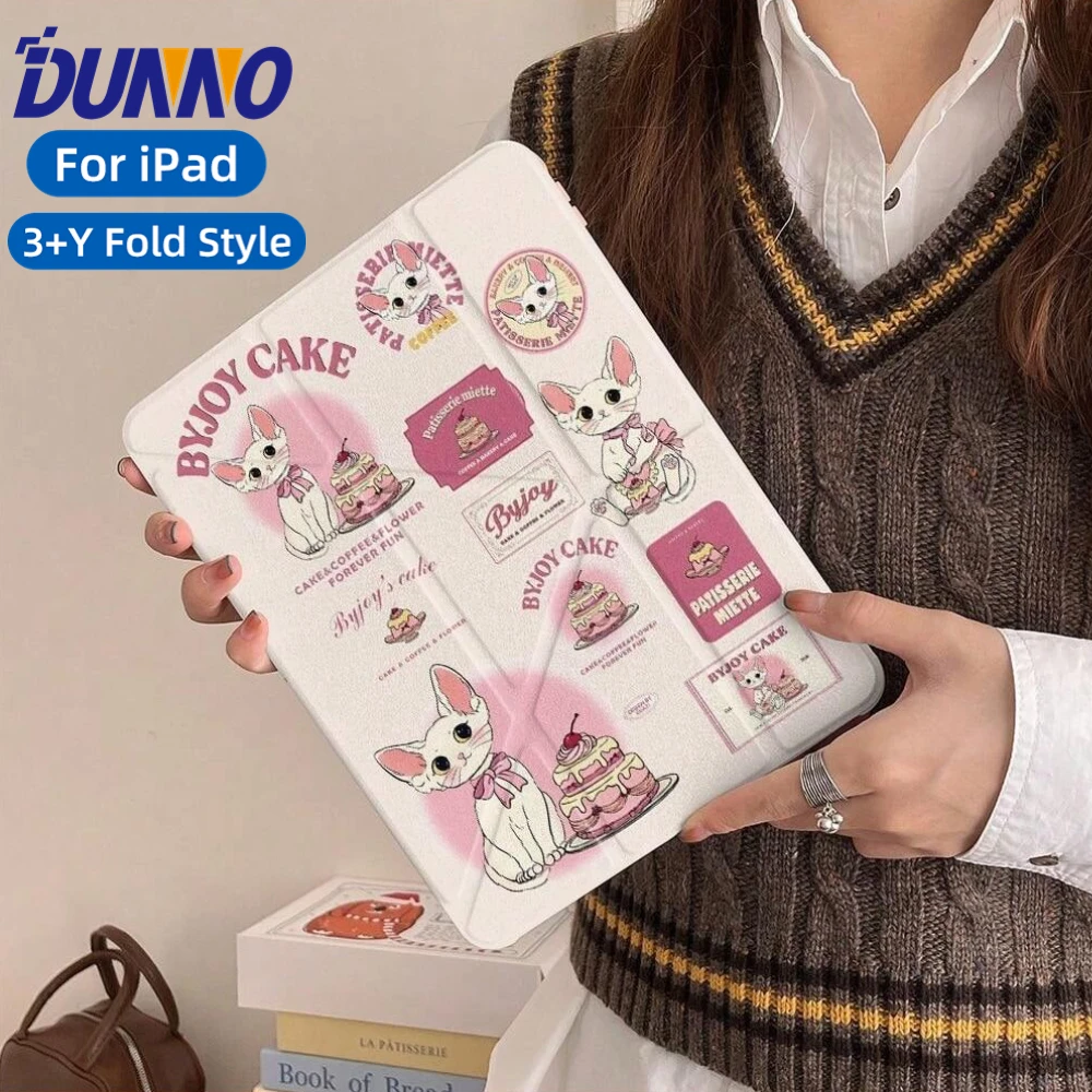 

2025 3+Y Style Case Marry Cat For iPad Pro 11 12.9 13 M2 M4 M3 Case 9.7 10.2 5th 6th 7/8/9 10th 11th mini 6 7 case Air 3 4 5 6