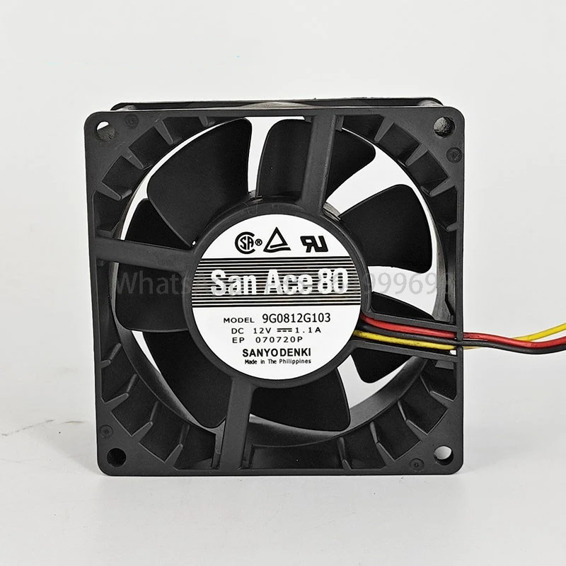 

Original 9G0812G103 12V 1.1A 8038 8CM 3-wire ball bearing violent high air flow cooling fan