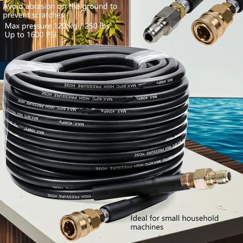 Manguera de lavadora a presión de 20 m, conexión rápida 3/8, manguera de limpieza de agua de alta presión, cable de tubo, manguera de extensión de lavadora de coche para alta pr