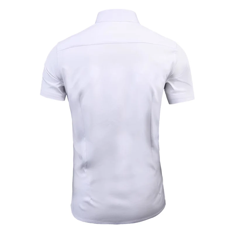 Classic Styles Casual Regular Fit Men Short Sleeve Shirts Black White