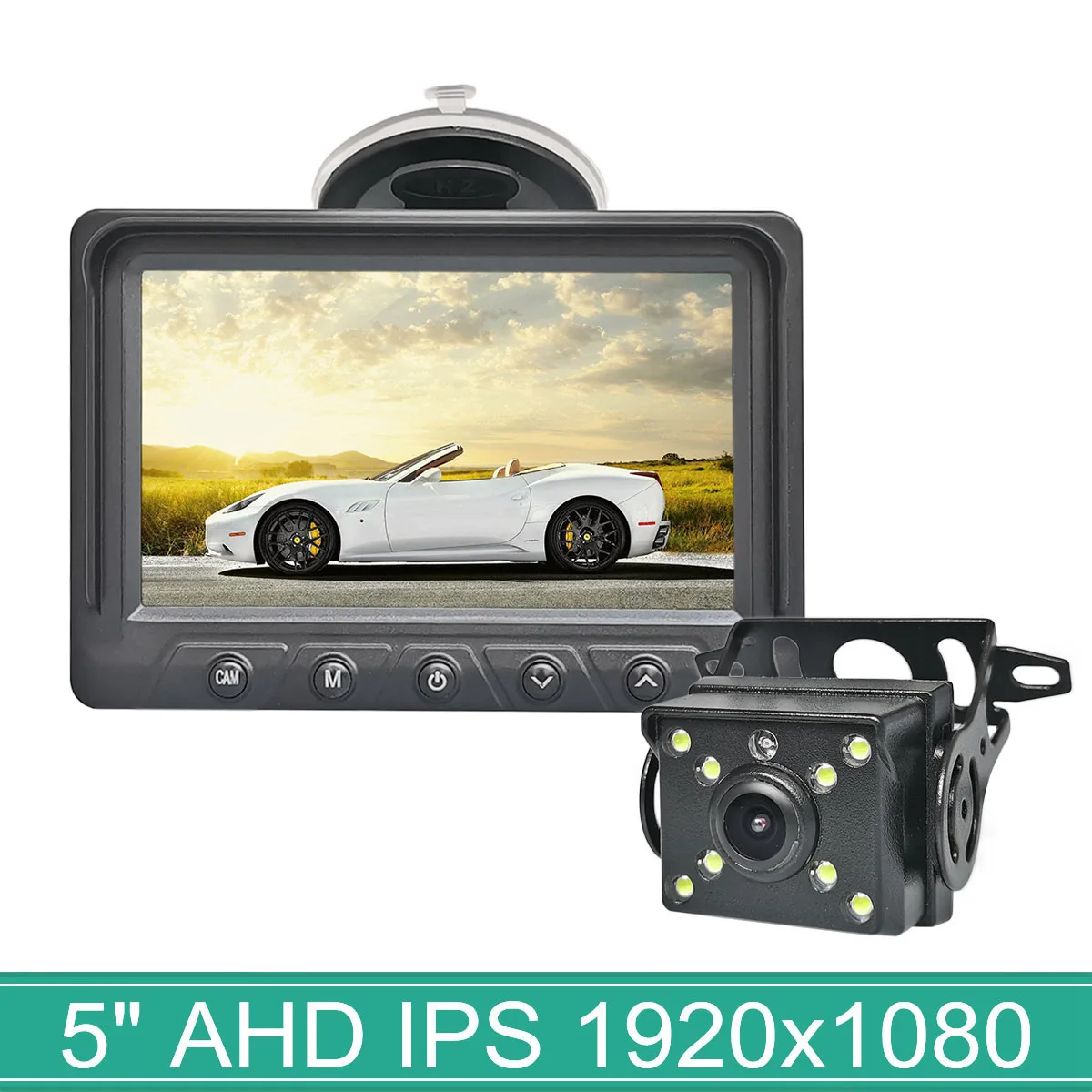 

DIYKIT 1920x1080 5inch AHD IPS Rear View Car Monitor Waterproof LED Night Vision AHD Backup Car Camera Easy Installation