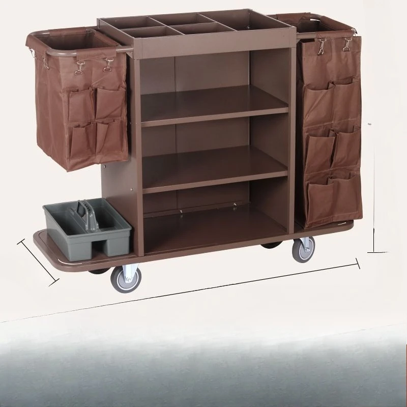 

Hotel Multifunctional Rooms Linen Cart Cleaning Service Cart Work Trolley