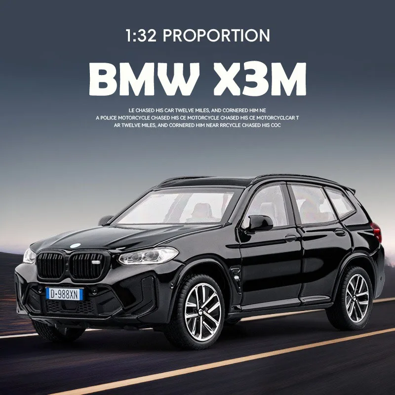 

Diecast 1:32 BMW X3M SUV Alloy Car Model Sound Light Children Toy Vehicle Birthday Gift Home Decor Collection Miniature Voiture