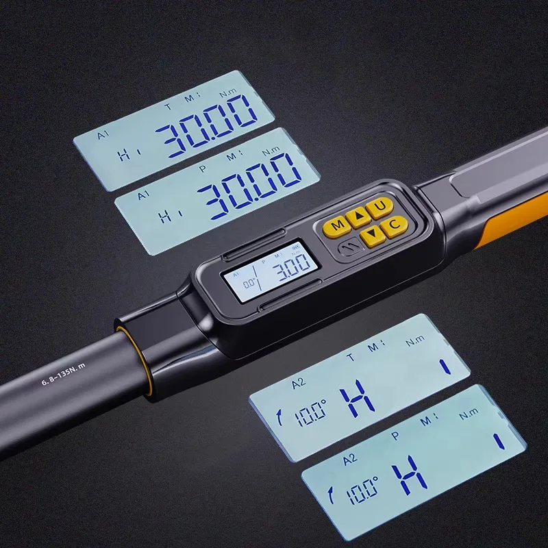 

Digital Angle Torque Wrench Preset Adjustable Automotive Maintenance Tool Angle Mode/Torque Mode Bidirectional Adjustment