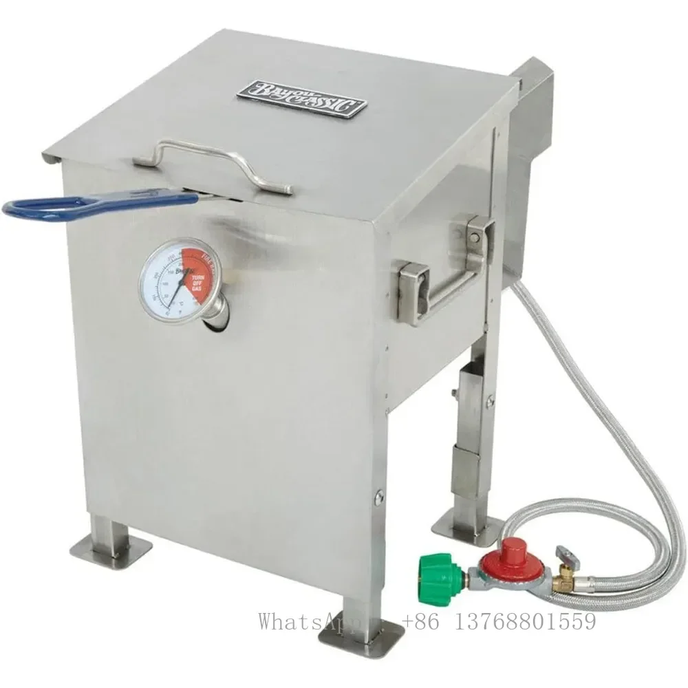 700-725 friggitrice in acciaio inossidabile da 2.5 galloni Freestanding o da tavolo include cestello in rete inossidabile scarico termometro per friggere