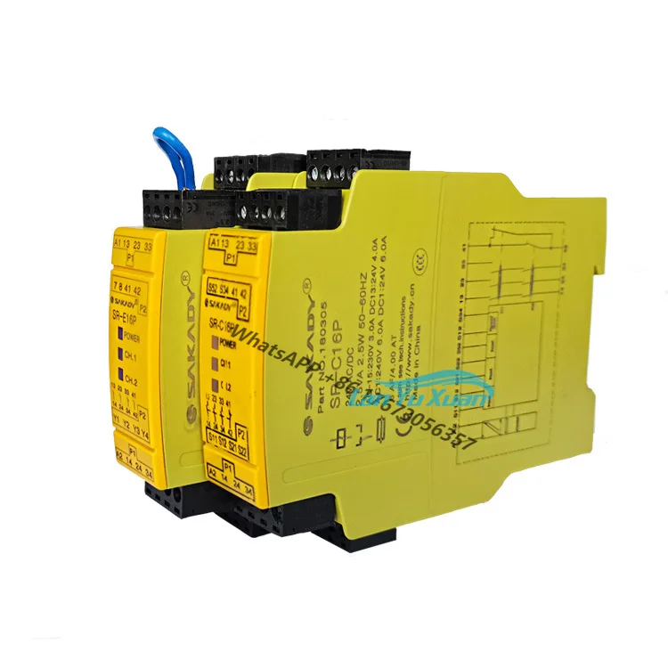 Factory Price Manual Automatic Emergency Stop Industrial Safety Relay 24V DC 240V AC Electric  For the automotive industry