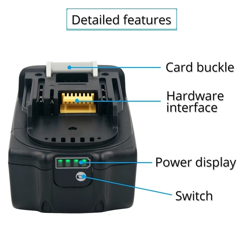 Original Makita 18V 8Ah 18650 Lithium Ion Battery for Radio Saw Lawn Mower Battery LXT BL1860B Aicherish With Charger