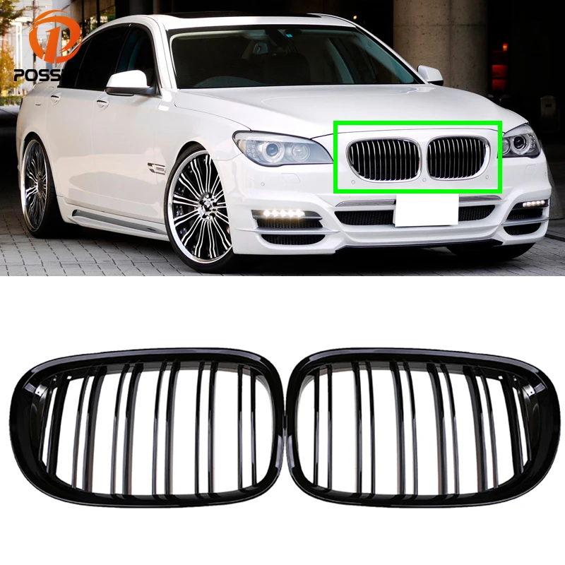 

Car Front Bumper Grille Dual Slat Grill For BMW 7-series F01 F02 F03 F04 Saloon 2009 2010 2011 2012 Pre-facelift Exterior Parts