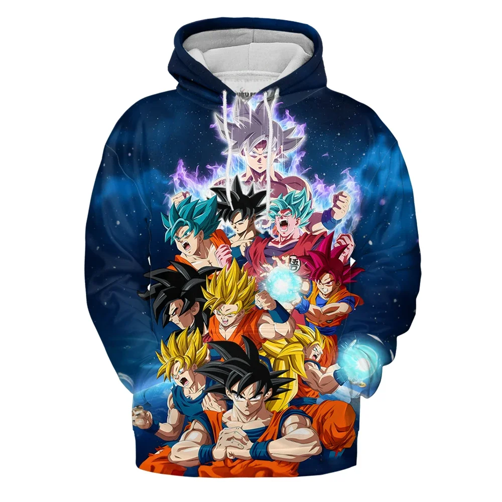 2024 New Dragon Ball Z Son Goku 3D Printed Spring Aututumn Casual Sweatshirts Fashion Pullover Hoodies Streetwear Tops Unisex