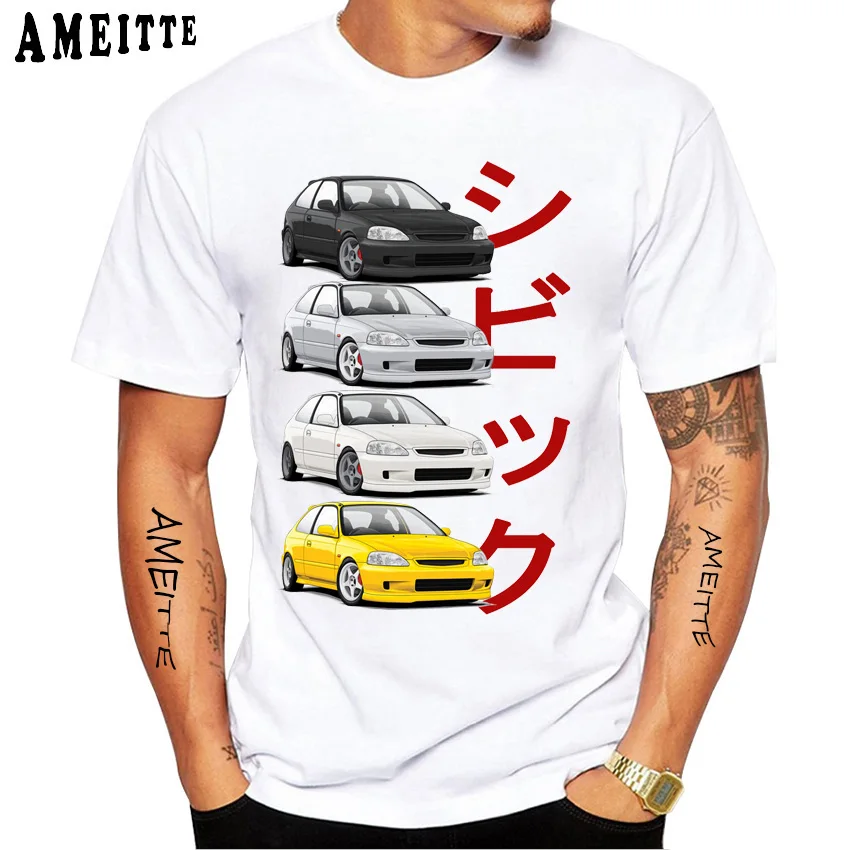 Integra Type R Spoon Sport T-Shirt Summer Men Short Sleeve Hip Hop Boy Casual Shirt Civic Type R eg EK Car Classic White Tees