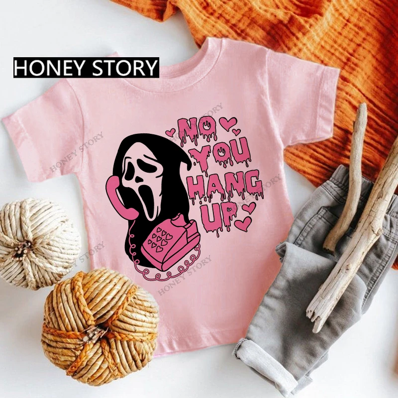 Halloween Ghost Cartoon Schattige Bedrukte Kinder T-Shirt Met Korte Mouwen Kids Kleding Jongens Kleding