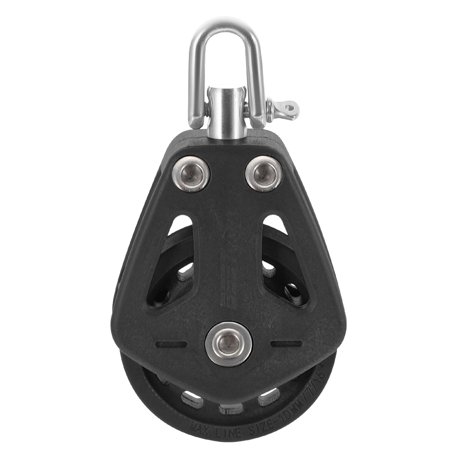 Double Nylon Single Pulley Swivel Bearing Pulley Pilates Marine Lifting Single Pulley Swivel Shackle Rope Runner Boat Accessory