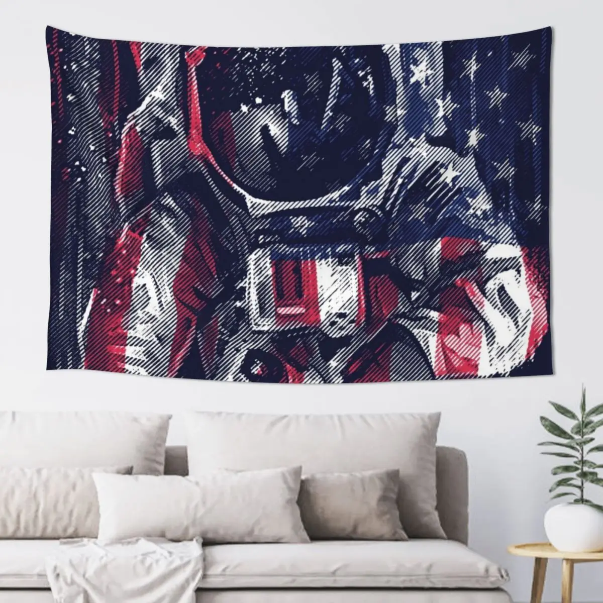 

Astronaut Flag Tapestry Room Decor Korean Style Wall Hanging Tapestry
