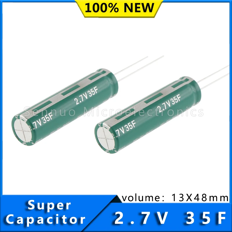 1Pcs NEW 2.7V 35F 13x48mm HV supercapacitorsCylindrical cells HV1245-2R7356-R farah capacitance Low ESR high power density