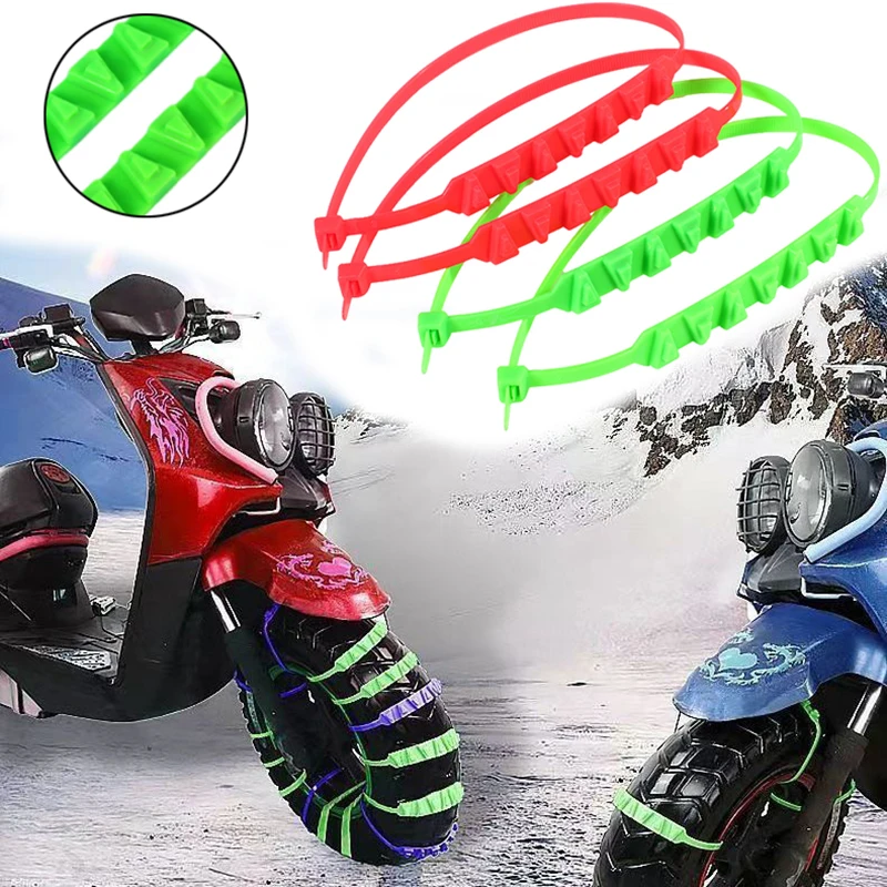 

Motorcycle Tire Anti Slip Tie Winter Electric Bike Tyre Non-slip Snow Chains Universal Motorbike Bicycle Scooter Wheel Snow Belt