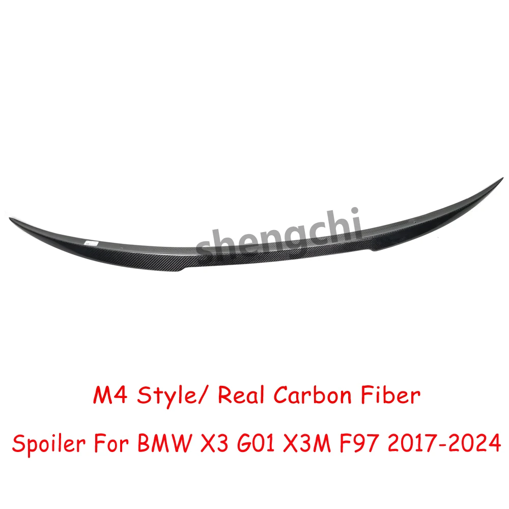 X3 G01 Carbon Fiber Rear Middle Tail Wing For BMW X3 G01 X3M F97 M4 Style Rear Trunk Spoiler Wings 2017-2024