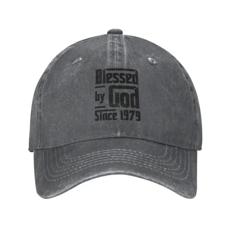 Personalized Cotton Blessed By God Since 1979 Birthday Gifts Baseball Cap for Men Women Breathable Dad Hat Streetwear