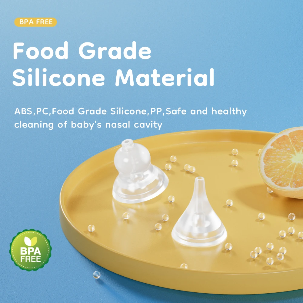 MAMIJOY Elektryczny Odkurzacz do Nosa dla Niemowląt Antyrefluksowy 2 Tryby & 2 Ssania Cichy 40dB Bez Dźwięku 2 Dysze & Szczoteczka do Czyszczenia U93
