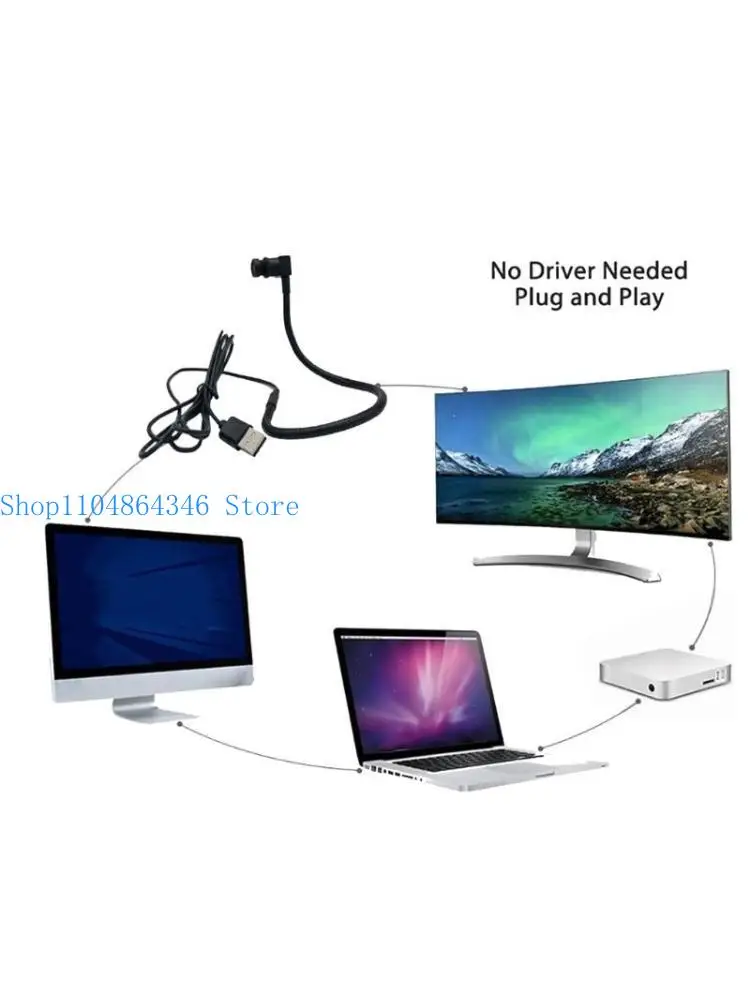 

5asd 1080p USB Webcam Eye Contact Camera with Noise Reduction Microphone Drive less