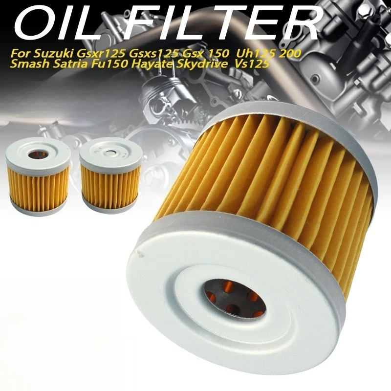 Filtro de Aceite para Motocicleta y Scooter Compatible con GSXR GSXS UH 125 GSX150 UH200 Smash Satria Fu150 Hayate Skydrive VS125