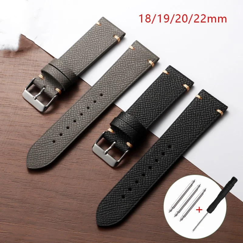 

18mm 19mm 20mm 22mm High Quality Leather Watch Strap Metal Pin Watch Buckle Watch Band for Universal Watch Bracelet Accessories